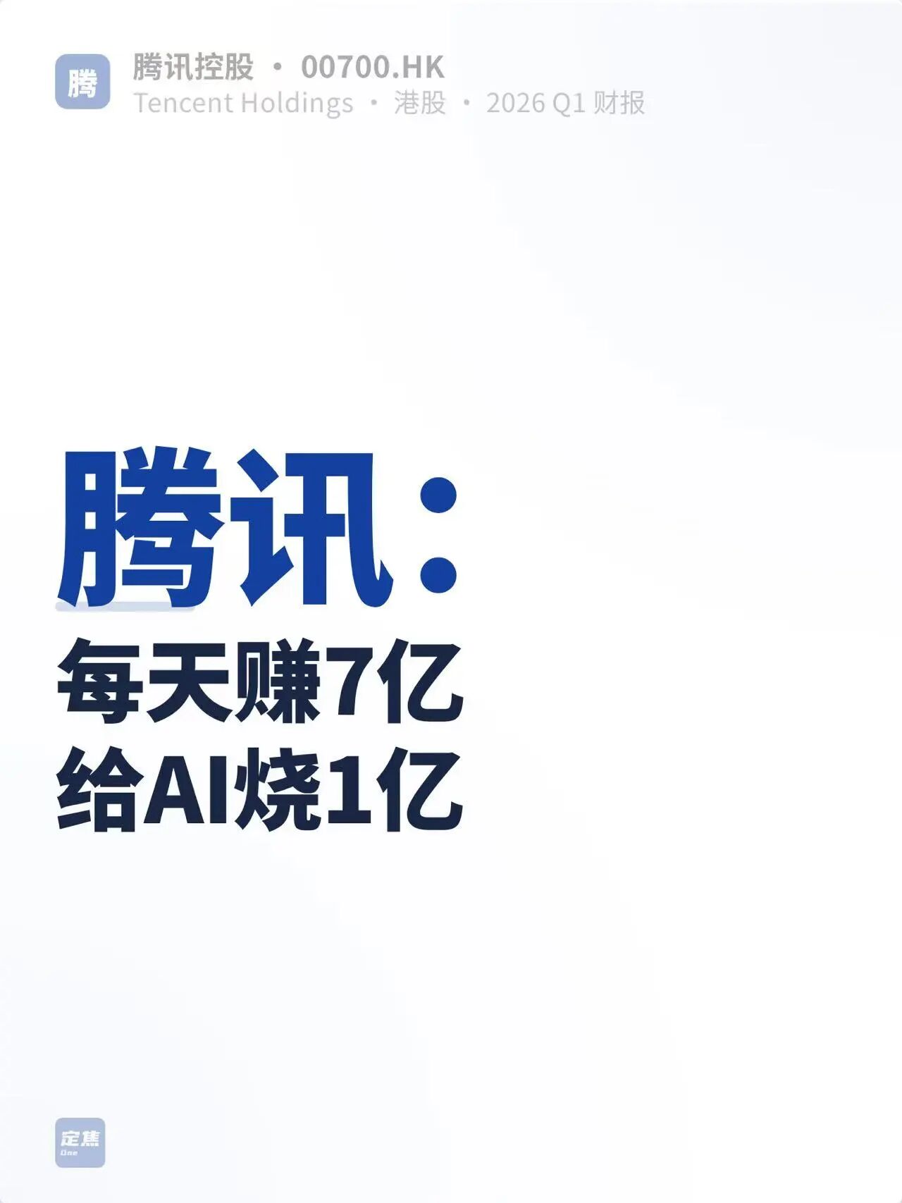 腾讯：每天赚7亿，给AI烧1亿